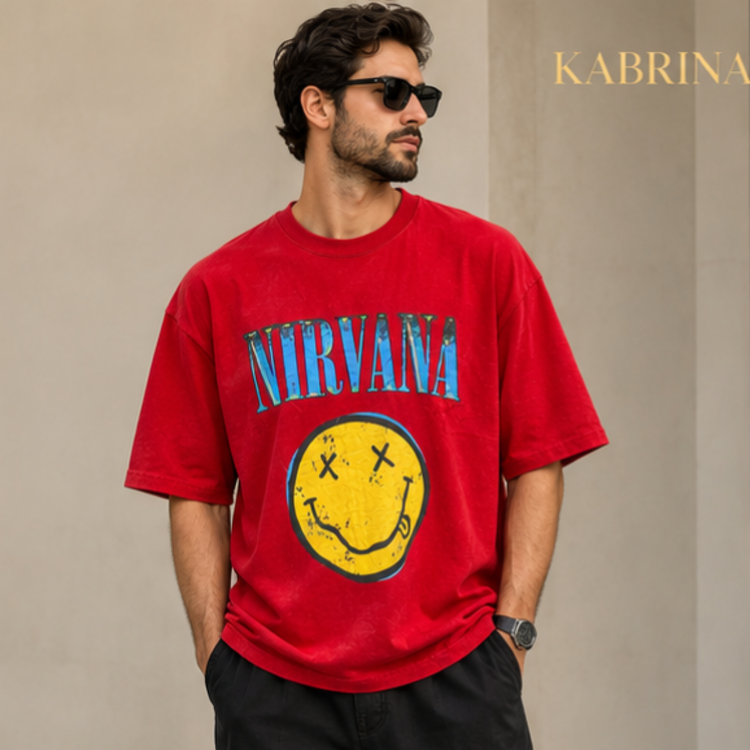 تیشرت لانگ برند NIRVANA وارداتی