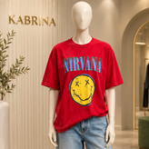 تیشرت لانگ برند NIRVANA وارداتی