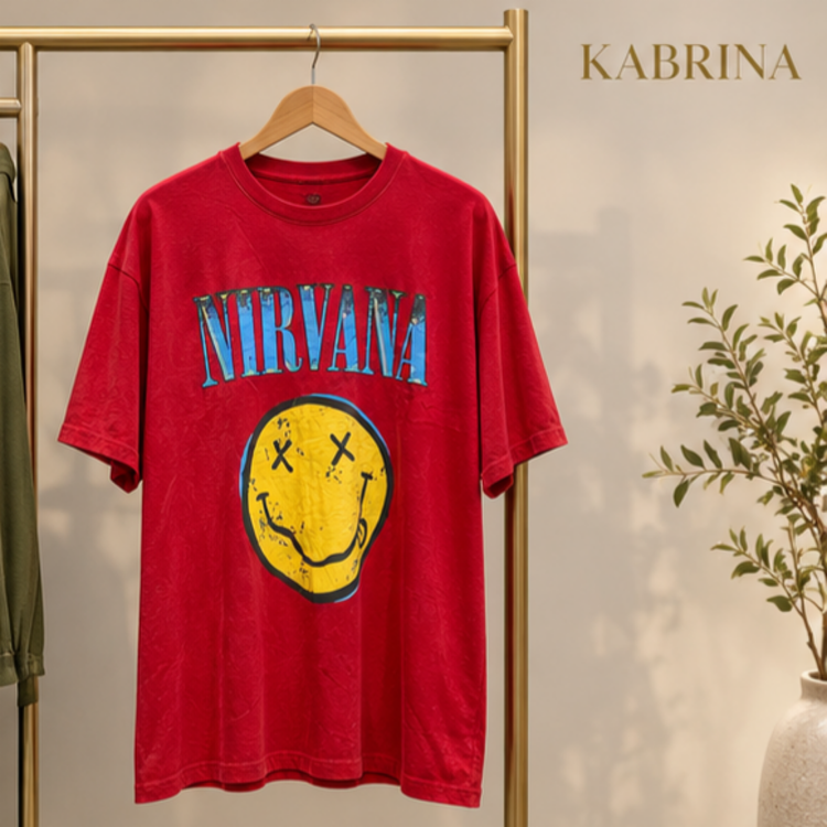 تیشرت لانگ برند NIRVANA وارداتی