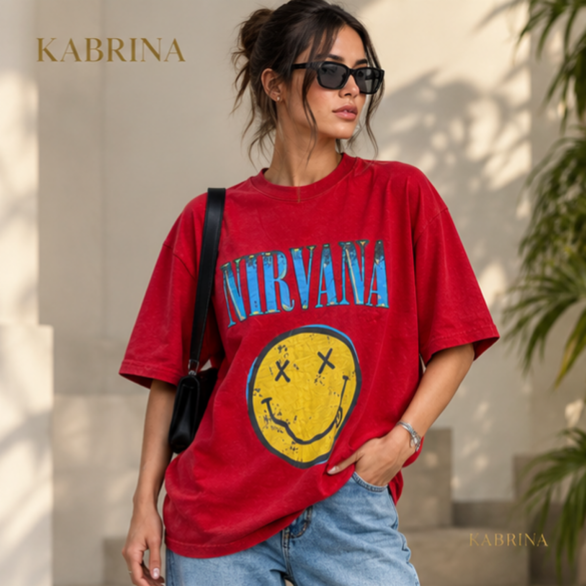 تیشرت لانگ برند NIRVANA وارداتی